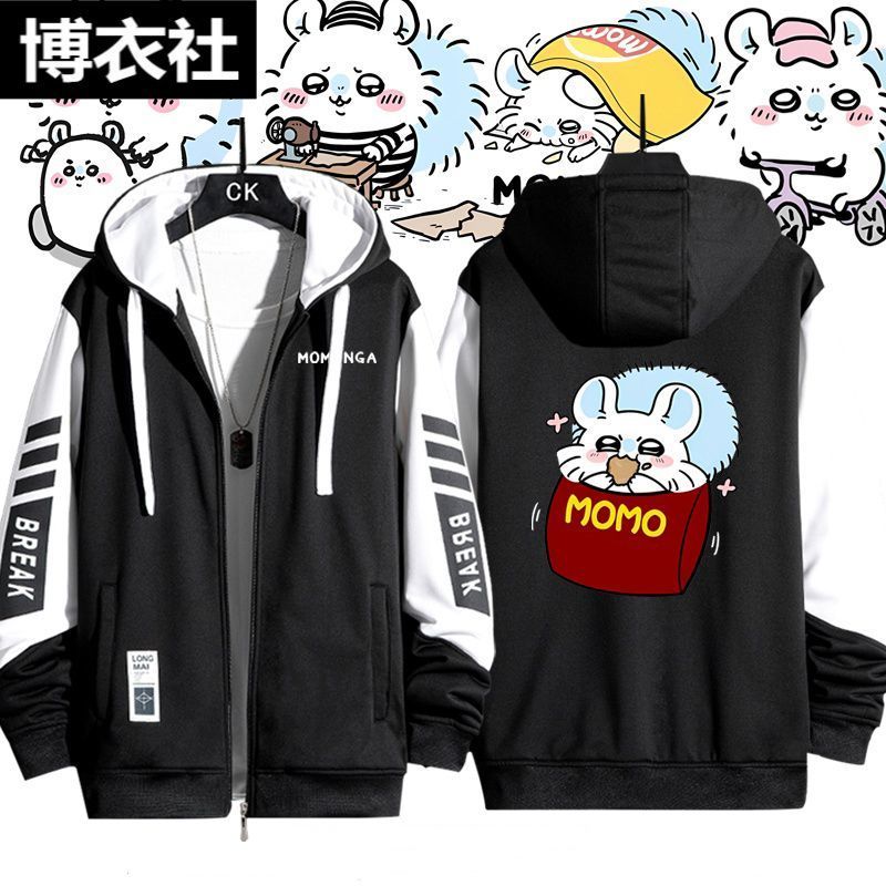 【倉庫現貨】吉伊卡哇飛鼠莫莫咖日系動漫卡通周邊外套男女潮牌夾克休閒衣服
