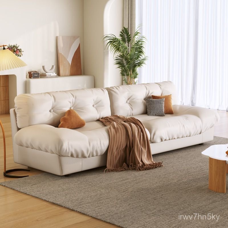 ✅含稅 可開發票 雲朵科技布沙髮客廳奶油風小戶型家具布藝沙髮簡約懶人沙髮家用 客廳沙發 懶人沙發 AYWJ