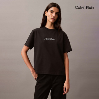 【Calvin Klein】 CK Calvin Klein Hero Modern 方形剪裁 T 恤 黑色