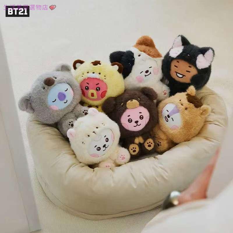 【🎯 在臺出貨 🔥】 bt21 bt21公仔 2026新款 BT21防彈少年團BABY動物園毛絨玩偶坐姿公仔變裝娃娃