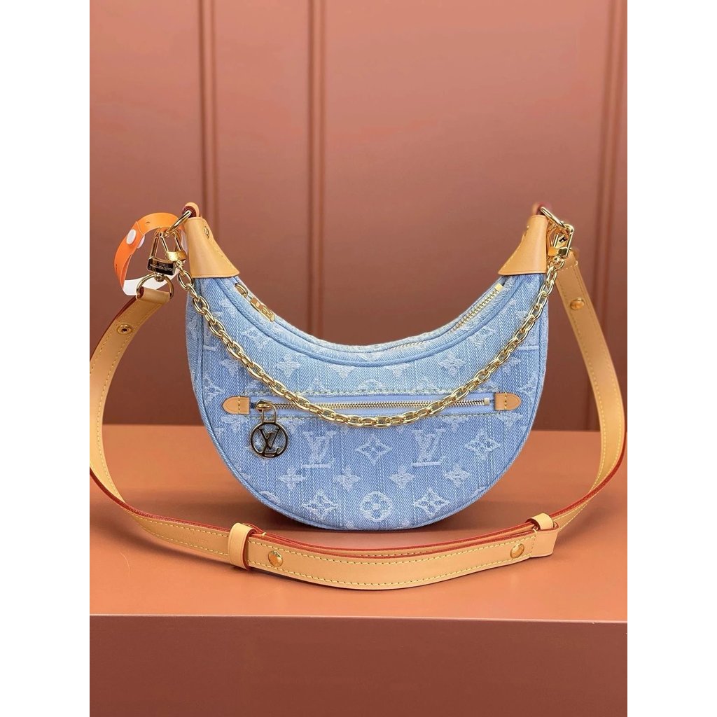 時尚包包,精品包包,高品質,夏日牛仔限定清新限定小小一個超可愛牛仔藍夏天背好清新季節限定丹寧淺牛仔枕頭包丹寧牛仔枕頭包淺