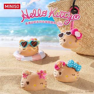 ✨限時下殺✨【MINISO】正版名創優品 黑皮Hello Kitty款 去海邊吧系列毛絨捏捏樂 Mini 生日禮物 可愛