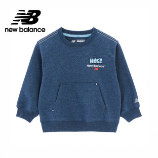 【New Balance】 NB 童裝口袋衛衣 中性 牛仔藍 7ZF3217WDBL