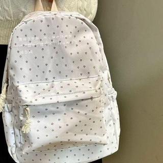 🎒星星後背包 女生後背包 大容量雙肩包 日系少女心書包 白色背包 學生書包 國中生高中生後背包 大學生上課包 通勤背包