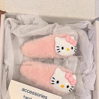 【可愛毛絨】臺灣出貨🔥kitty髮夾 hello kitty髮夾 可愛毛絨hellokitty夾 大號日系卡通發飾 側