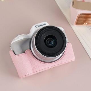 相機包 相機保護套 Canon 佳能R50相機保護套r100微單相機包r10半包底座200D二代皮套一代殼
