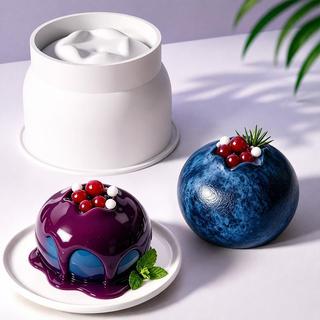 New 4inch blueberry-shaped food-grade silicone mousse cake m