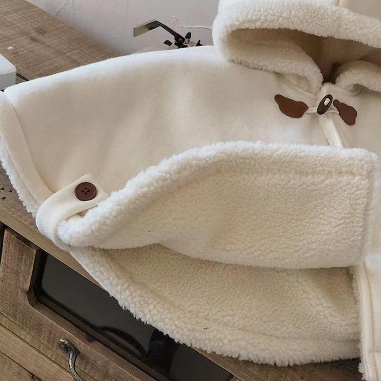 Lovely 💕韓系 熊熊耳朵 超萌 保暖新款秋冬童裝男女童加厚可愛柔軟親膚舒適時髦斗篷寶寶連帽罩衣