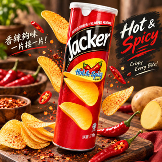 現貨 Jacker 傑可洋芋片原味/起司味/燒烤味/ 香辣味 110g