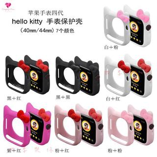 適用適用蘋果iwatch手錶殼卡通hello kitty矽膠錶殼蘋果手錶保護殼