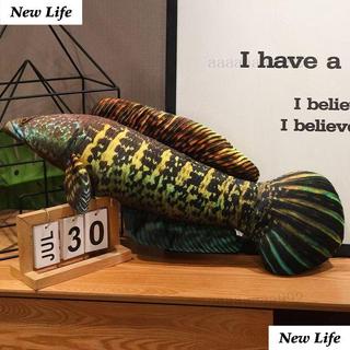【臺灣出貨 免運】模擬大號黑魚毛絨青魚抱枕公仔釣魚佬靠墊逗貓模擬魚