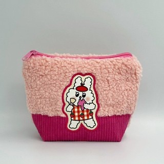 BUNNI KONBINY異材質拼接化妝包- SASA粉款