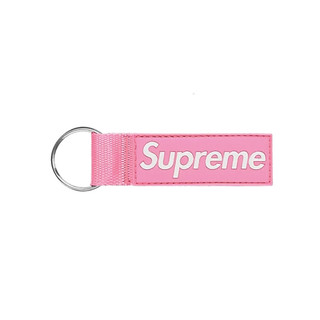 Supreme 26SS Webbing Keychain 鑰匙圈 粉色