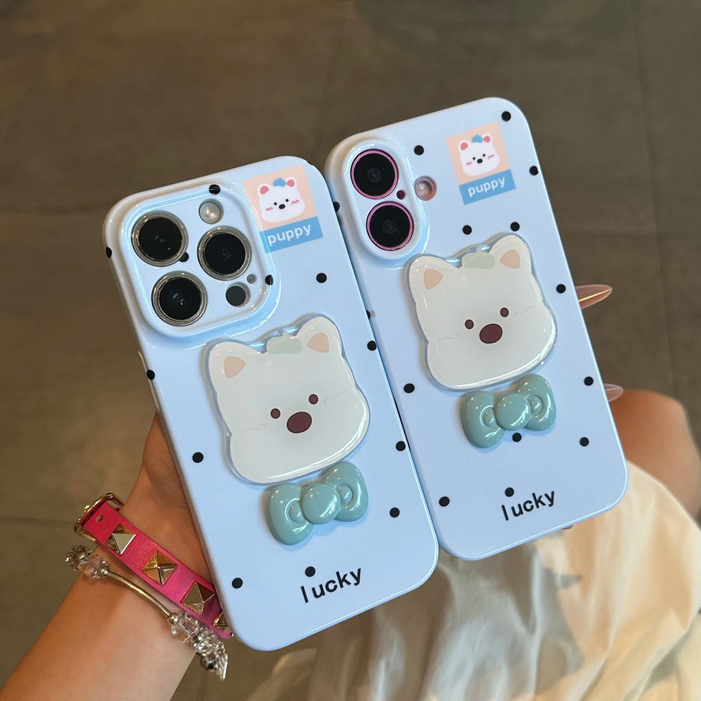 ZX甄選✨17手機殼 適用iPhone17ProMax波點西高地貼件華為oppo小米vivo蘋果16手機殻