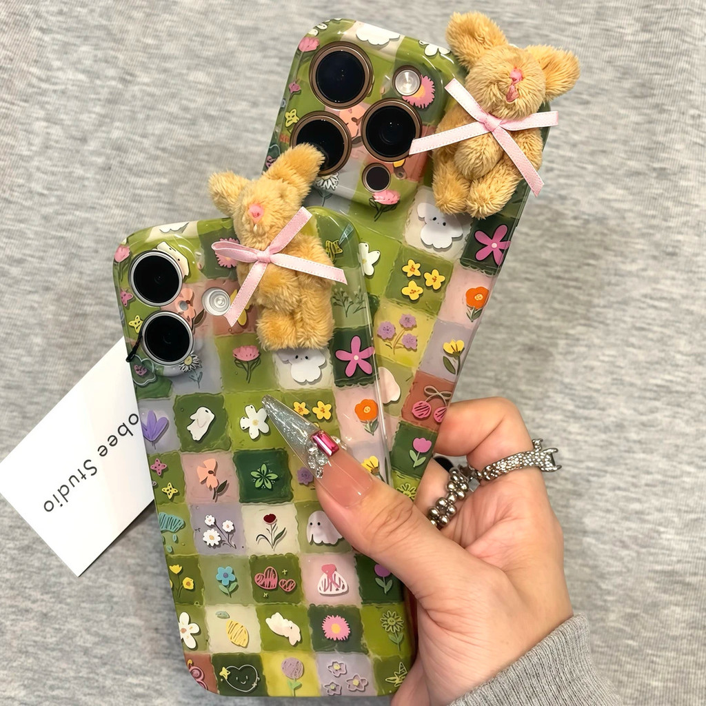 ZX甄選✨17手機殼 適用iPhone17ProMax早秋碎花小兔子華為oppo小米vivo蘋果16手機殻