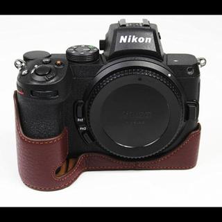 📸Nikon Z5 / Z6 / Z6II / Z7 / Z7II微單相機真皮保護套✨尼康全畫幅復古半包底座相機包