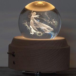 秒殺🔥水晶球音樂盒宮崎駿治癒 冰雪奇緣愛莎公主 八音盒生日禮物桃園出貨