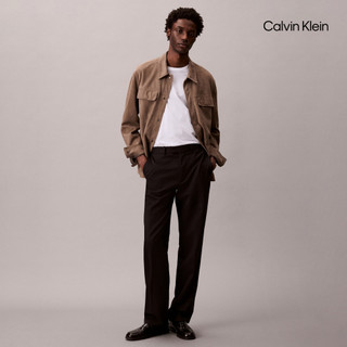 【Calvin Klein】 CK 純色 Liquid Touch 液感圓領 T 恤 白色