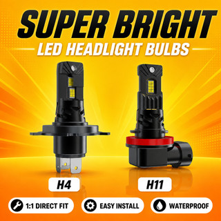 Kevanly H4 H11 LED 大燈燈泡 Canbus 6000k 超亮 12v 24v 帶風扇霧燈即插即用AGM