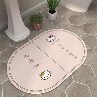 ✨️雲間凱蒂✨️地墊 地毯✨️ hello kitty軟矽藻泥浴室吸水地墊衛生間廁所門口腳墊地毯卡通 軟地墊 腳踏墊 防