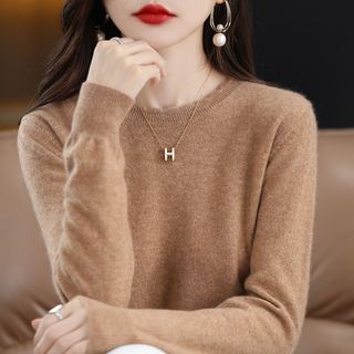 【雅韻衣櫥】毛衫花邊圓領打底衫女毛衣寬鬆大碼百搭上衣女針織衫
