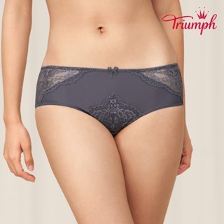 黛安芬-自然優雅系列 蕾絲無痕中腰平口內褲 M-EEL 柔霧灰 ｜87-2014 DK