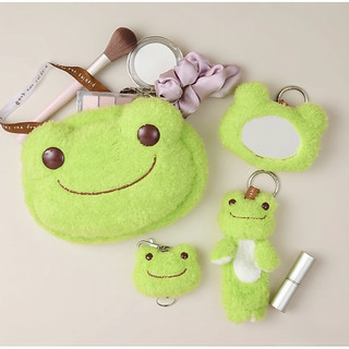 Pickles the Frog Face 絨毛玩偶伸縮票卡套 證件夾套 玩偶收納包 玩偶吊飾 泡菜蛙 彩虹蛙 萌蛙匹克
