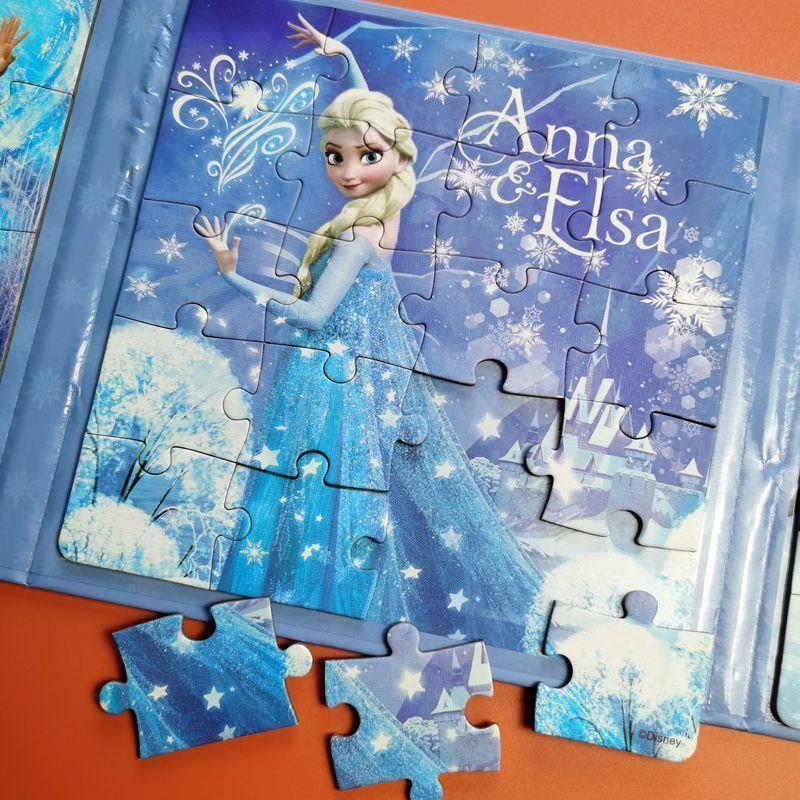 🌈蝦皮爆款 拼圖 拼圖玩具 冰雪奇緣2愛莎公主磁力拼圖  3-6歲女孩益智兒童拼圖 磁性玩具 拼板 拼圖