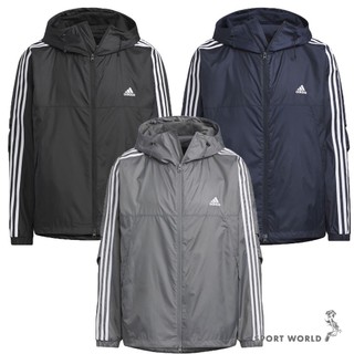 Adidas 連帽風衣外套 男裝 防撕裂 黑/藍/灰【運動世界】JF3912/JF3954/JF3955