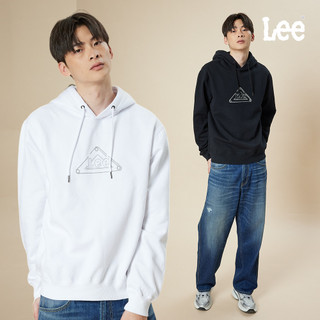 Lee 三角LOGO帽T 男 白色 黑色 LB511042