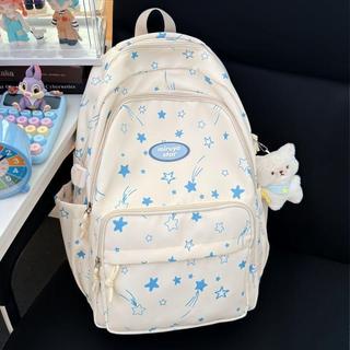 🎒星星印花後背包 女生雙肩包 學生書包 小學生後背包 兒童書包 補習背包 校園背包 旅遊背包 大容量雙肩包 女童後背包