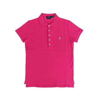 Polo RALPH LAUREN經典小馬刺繡Logo棉質Classic Fit系列短袖Polo衫(女款/桃紅)