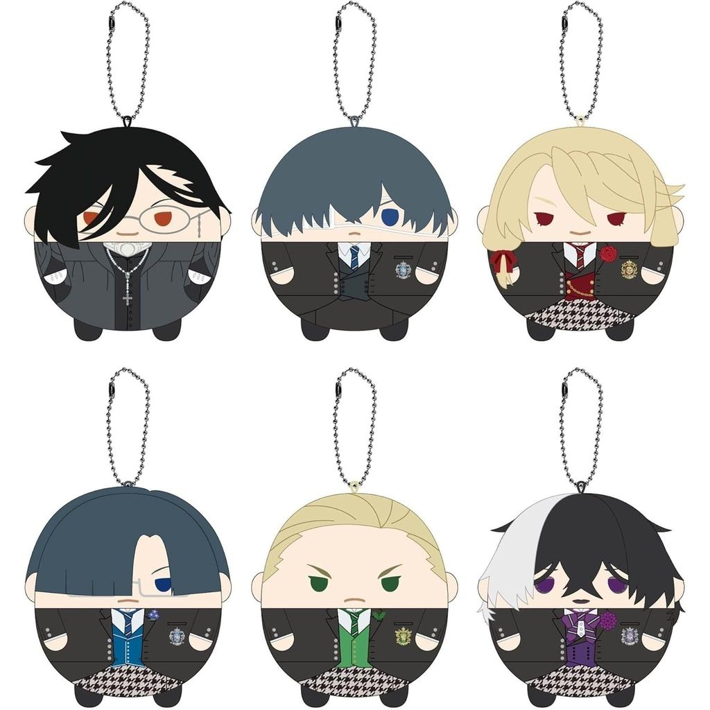 黑執事＿圓滾滾 胖娃 娃娃 吊飾＿寄宿學校篇 賽巴斯欽 謝爾 韓曼 羅連斯 愛德嘉 格雷戈利