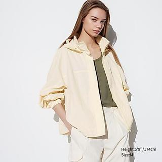 (二手極新) Uniqlo 抗UV布勞森外套 奶黃色 L號 467111