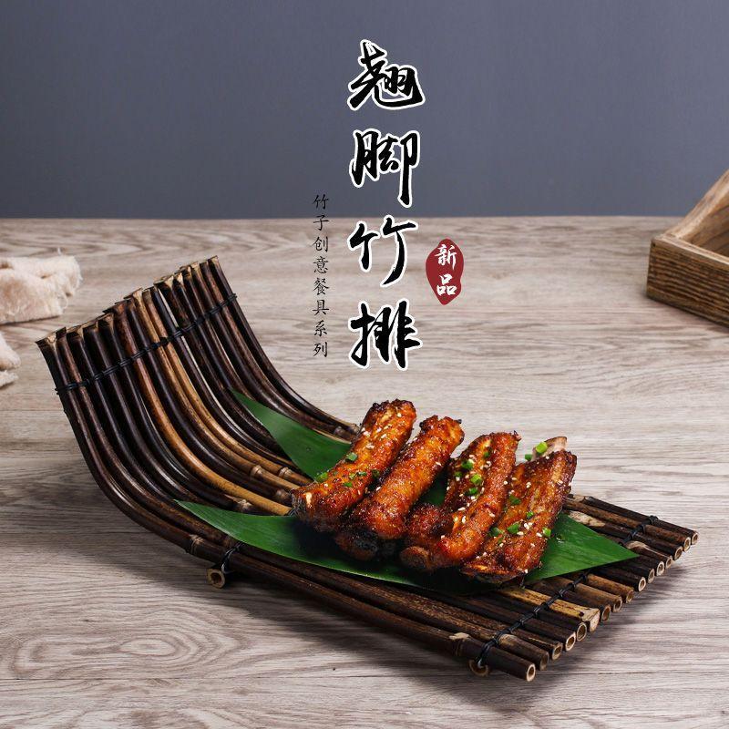 ❥平價好物❥日式壽司竹排竹筏迷你竹製烤肉居酒屋日韓料理餐廳盤子錯位竹盛器6