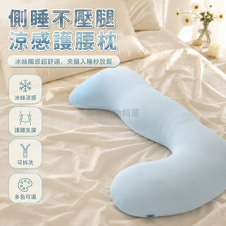 台灣出貨✨ 夏季涼感冰絲海馬抱枕 夾腿睡覺專用側睡枕 孕婦護腰長條靠墊 成人兒童獨立可拆內膽