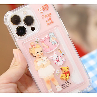 特價🔥『韓國 afrocat』Jelly Card Phone-Case 復古娃娃卡片手機殼【好心情日韓正品雜貨】