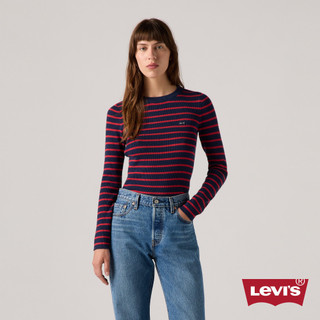 Levi's 女款 合身長袖Logo Tee 熱賣單品 A0719-0033