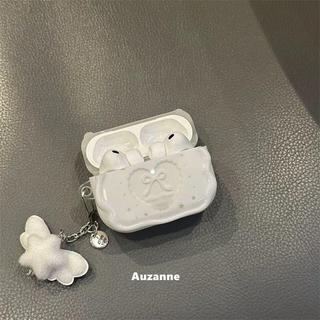 🌷臺灣出貨🌷耳機保護殼 甜美愛心蝴蝶結適用於airpodspro1代2代3代4代耳機殼保護套