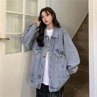 衣時尚 牛仔外套 外套 馬甲外套 背心 無袖上衣 S-XL新款POLO領BF風寬鬆酷鹽系百搭長袖上衣-7646.
