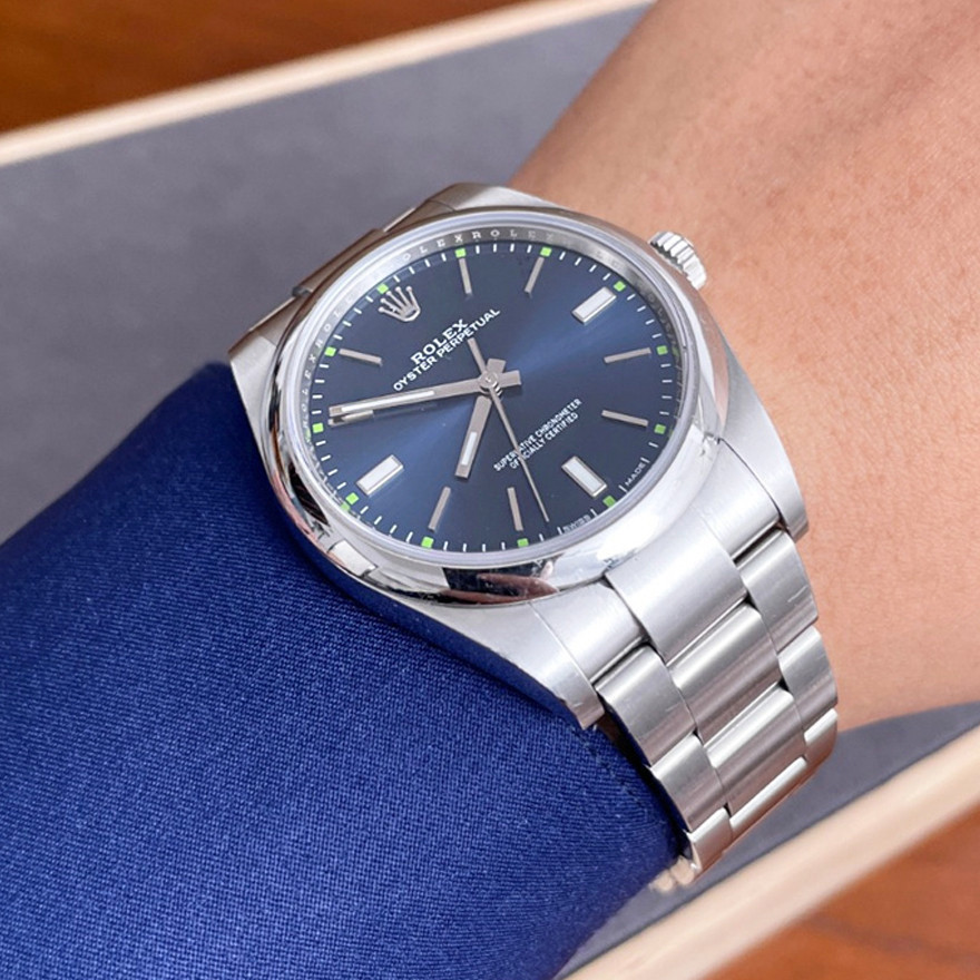 Rolex男士勞力士蠔式恆動腕錶 機械全自動手錶39mm114300藍盤