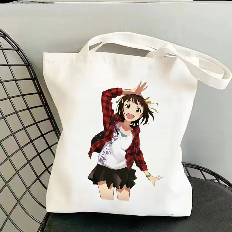 🪩アイドルマスター🪩偶像大師 週邊 偶像大師係列 動漫偶像大師週邊帆布袋便攜外出補習手提袋雙葉杏學生書包大容量 BAYB