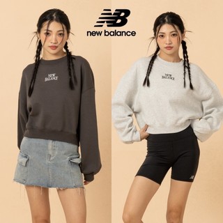 【New Balance】 NB 圓領長袖衛衣 女性 深灰/淺灰任選 WT61L6T3ABR/WT61L6T3AHH