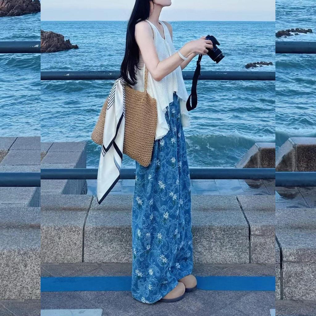 【女裝寬褲】 碎花寬褲 女裝直筒寬褲 女裝長褲 女裝休閒寬褲 女裝印花寬褲 女裝垂墜感寬褲 女裝春夏寬褲 女裝顯瘦寬褲