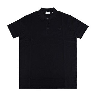 BURBERRY TB藝術字型LOGO設計純棉短袖POLO衫(男款/黑)