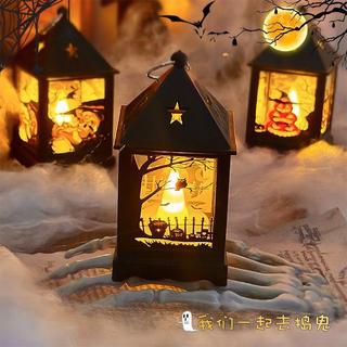 🎃~萬聖節南瓜小夜燈led電子蠟燭燈裝飾擺件氛圍裝飾小風燈拍照道具