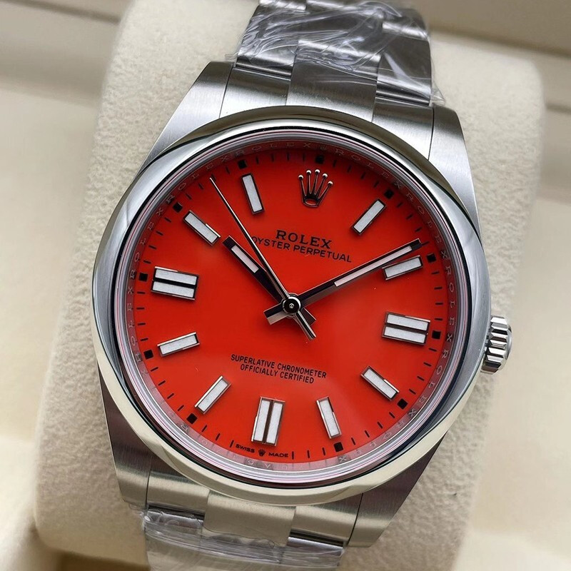 Rolex勞力士蠔式恆動36mm後配小火龍紅盤機械手錶中性男女表116000