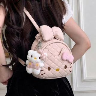 ⭐臻品優選⭐雙肩包新款2026卡通少女簡約學生揹包百搭通勤Hello Kitty雙肩包