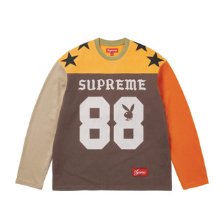 Supreme 26SS Playboy Football L/S Top 球衣 迷彩棕