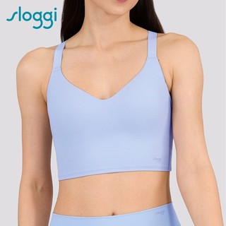 sloggi-GET ACTIVE 2.0 簡約時尚運動系列 V領短版背心 霧光藍
